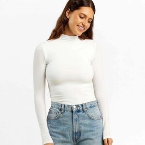 Nuuds Long Sleeve Cotton Stretch Mockneck Shirt Sz L (Sold out on Nuuds…